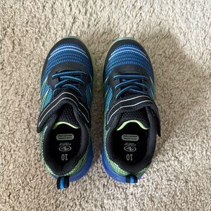 Blue and Green Athletic Shoes for Boys
